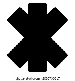 medical icon with black outline style