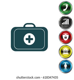 Medical icon case. vector illustration