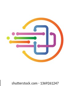 Medical icon in circel logo vector