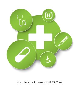 Medical icon. Circle design