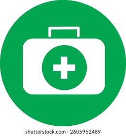 medical icon, circle filed icon, aid icon
