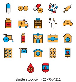 medical icon collection, white color background