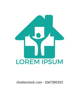 Medical icon design, vector illustration. Nursing home.Home Medical symbol.
