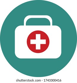 primeros auxilios de icono médico, ilustración vectorial plana, símbolos para web y aplicaciones