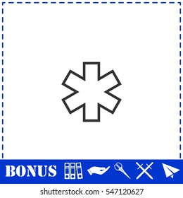 Medical icon flat. Simple vector symbol and bonus icon