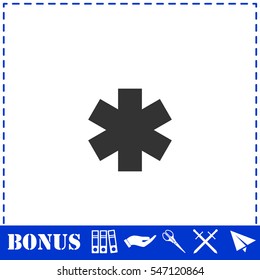 Medical icon flat. Simple vector symbol and bonus icon