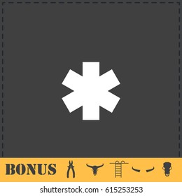 Medical icon flat. Simple vector symbol and bonus icon