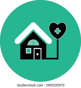 Medical Icon. Hospital, Clinic location search, home health care Icon.