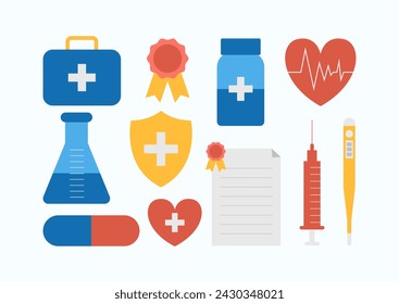 Medical icon illustration in flat syle. Vector symbol