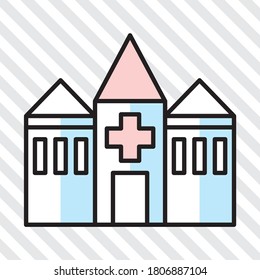 medical icon. isolated in striped background