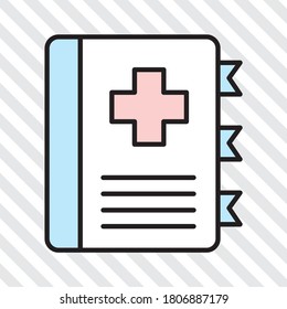 medical icon. isolated in striped background