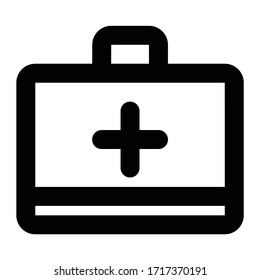 Medical Icon Line first aid kit model