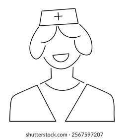 medical icon in linear style in vector. isolated image for apps stickers website logo print