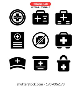 medical icon or logo isolated sign symbol vector illustration - Collection of high quality black style vector icons
