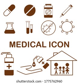 Medical icon modern. help deal with covid 19