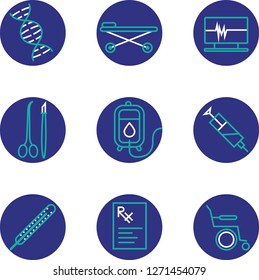 medical icon on blue button