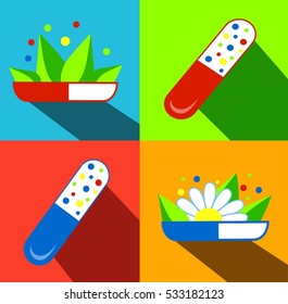 medical icon  on the colored background