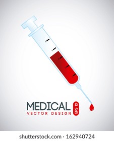 medical icon over gray  background vector illustration  