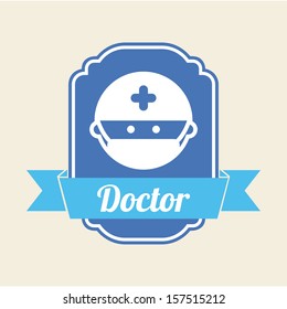 medical icon over pink  background vector illustration 