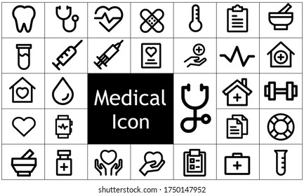 Medical icon pack flat style vector illustration. Can be used for web and mobile apps.