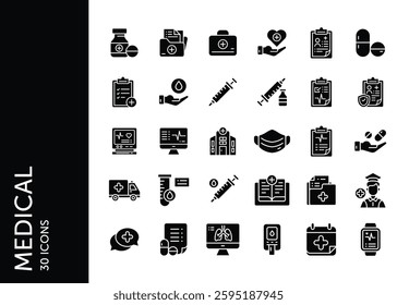 Medical icon pack. Set icon design