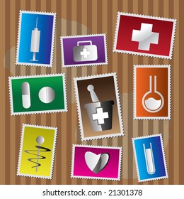 Medical Icon - postage stamp