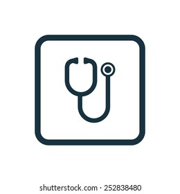 medical icon Rounded squares button, on white background 