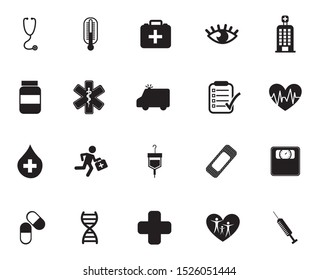 Medical icon set design, Hospital health care emergency aid clinic and medication Vector illustration