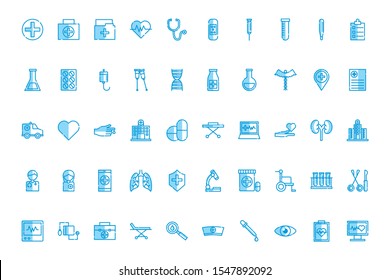 Medical Icon Set Design, Hospital Health Care Emergency Aid Clinic And Medication Vector Illustration