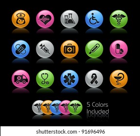 Medical Icon Set  / The File Includes 5 Color Versions In Different Layers.