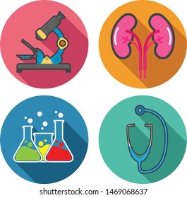 medical  icon set with flat design concept