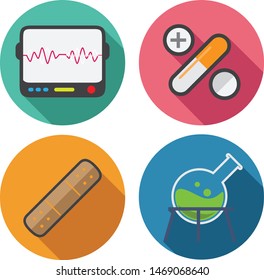 medical  icon set with flat design concept