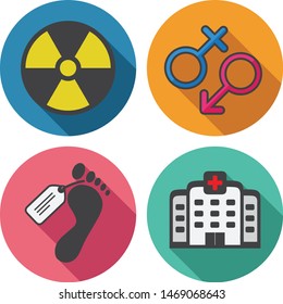 medical  icon set with flat design concept
