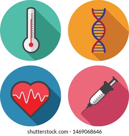 medical  icon set with flat design concept