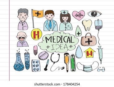  medical icon set  idea 