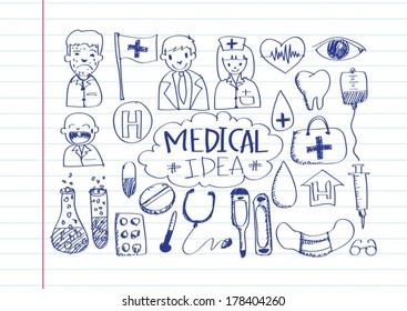  medical icon set  idea