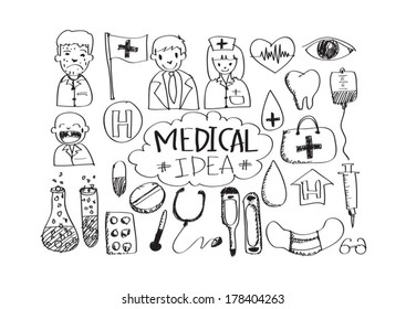  medical icon set  idea