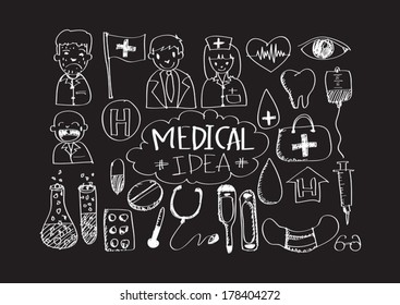  medical icon set  idea