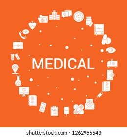 Medical Icon Set. Infographic Vector Template