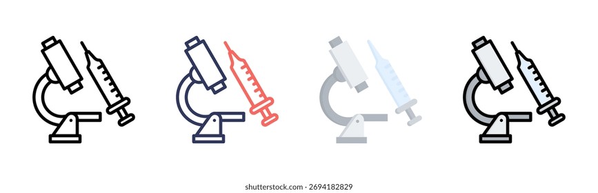 Medical icon set multiple style collection