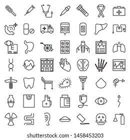 medical icon set simple design