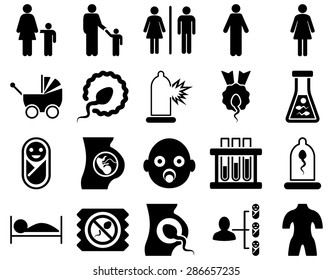 Medical icon set. Style: icons drawn with black color on a white background.