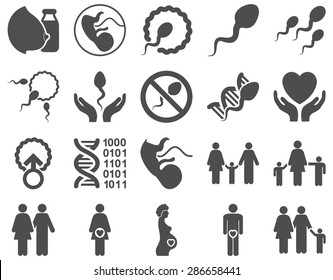 Medical icon set. Style: icons drawn with gray color on a white background.