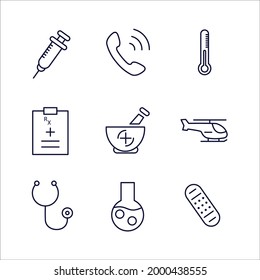 medical icon. medical set symbol vector elements for infographic web.