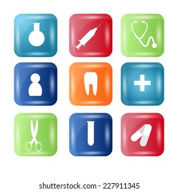 Medical icon set. vector