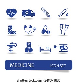 medical icon set - vector
