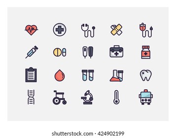 Medical icon set vector.