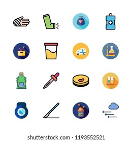 medical icon set. vector set about injury, urine, pressure and scalpel icons set.