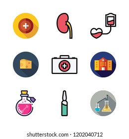 medical icon set. vector set about hospital, health clinic, products and kidney icons set.
