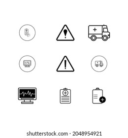 Diseño vectorial de conjunto de iconos médicos.